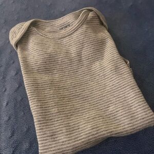 Carter's Gray Striped Bodysuit